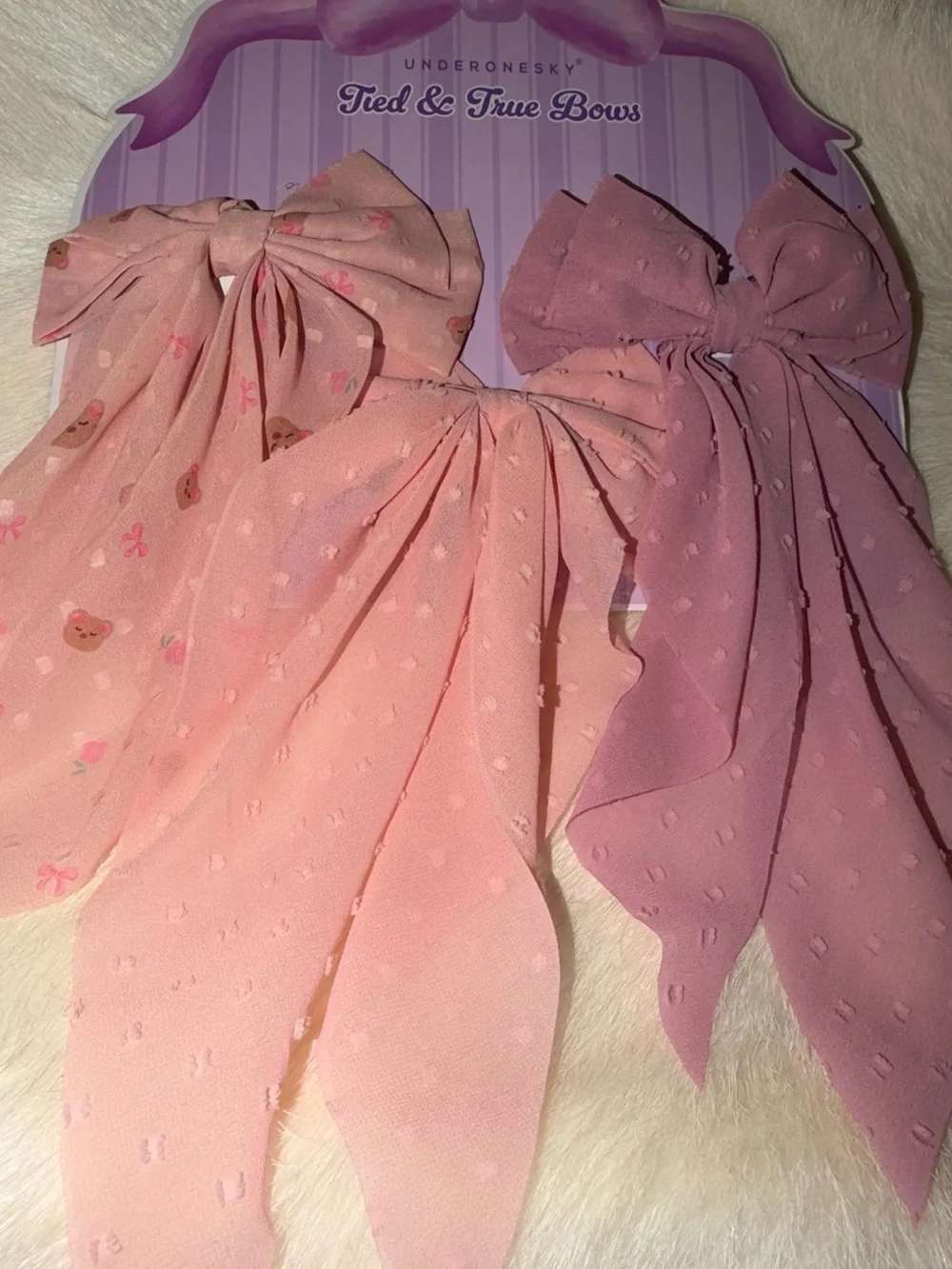 Kids Bow Hair Clips - Pink & Rose Pink